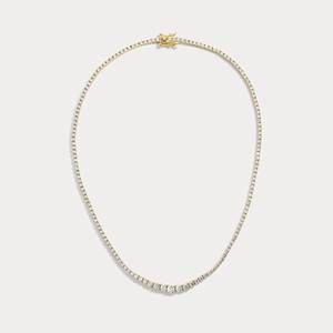 NEW LILI CLASPE women's gradient tennis necklace in gold